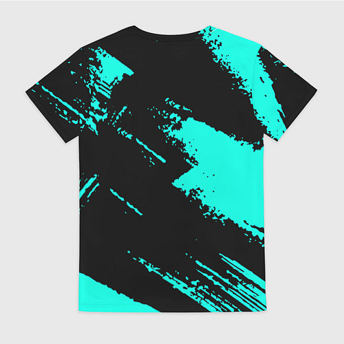 Женская футболка Неоновые краски текстура / 3D-принт – фото 2