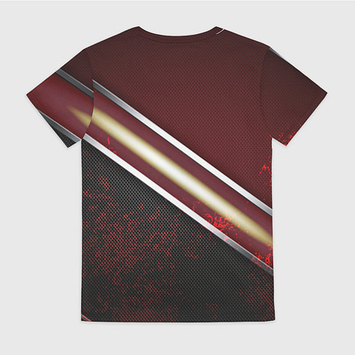 Женская футболка Сталь Россия текстура / 3D-принт – фото 2