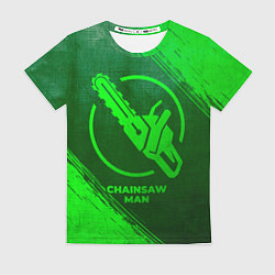 Футболка женская Chainsaw Man - green gradient, цвет: 3D-принт