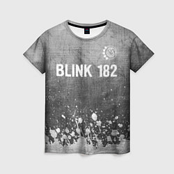 Футболка женская Blink 182 - grey gradient посередине, цвет: 3D-принт