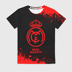 Женская футболка Real Madrid - red gradient