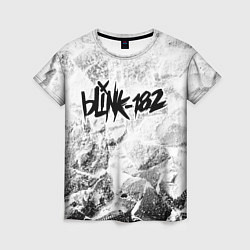 Женская футболка Blink 182 white graphite