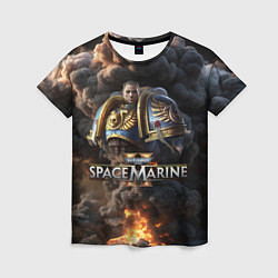 Женская футболка Captain Titus Warhammer 40000 space marine 2