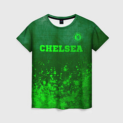 Футболка женская Chelsea - green gradient посередине, цвет: 3D-принт