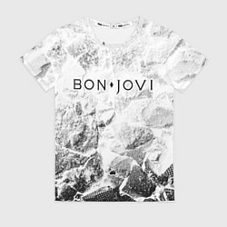 Женская футболка Bon Jovi white graphite