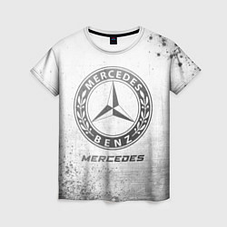 Футболка женская Mercedes - white gradient, цвет: 3D-принт