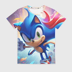 Футболка женская Sonic 1, цвет: 3D-принт