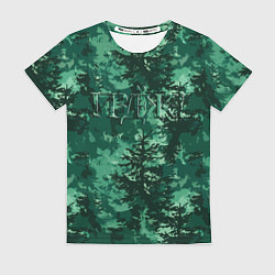 Женская футболка Шифровка маскировка - мат