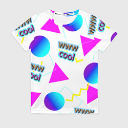 Женская футболка WWW Cool: Геометрия и стиль 90-х