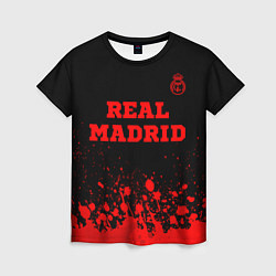 Футболка женская Real Madrid - red gradient посередине, цвет: 3D-принт