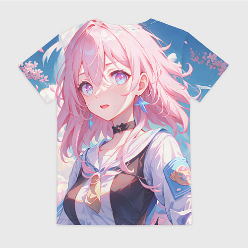 Женская футболка Honkai Star Rail March 7th beauty / 3D-принт – фото 2