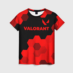 Футболка женская Valorant - red gradient посередине, цвет: 3D-принт