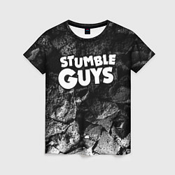 Женская футболка Stumble Guys black graphite