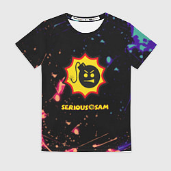 Женская футболка Serious Sam краски текстура