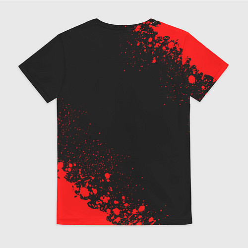 Женская футболка PSG - red gradient вертикально / 3D-принт – фото 2