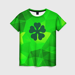 Женская футболка Black Clover green poly