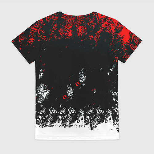 Женская футболка Ведьмак лого брызги красок / 3D-принт – фото 2