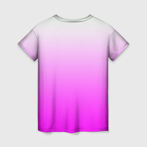 Женская футболка Gradient color pink / 3D-принт – фото 2