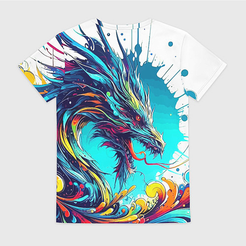 Женская футболка Japanese dragon - tattoo irezumi / 3D-принт – фото 2