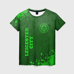 Женская футболка Leicester City - green gradient вертикально