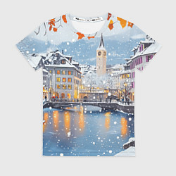 Женская футболка Предновогодний Санкт-Петербург