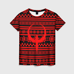 Женская футболка Quake winter pattern