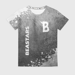 Женская футболка Beastars - grey gradient вертикально