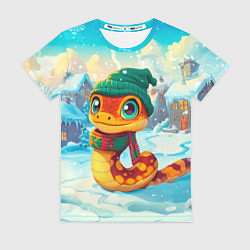 Женская футболка Змейка в сказочном городе