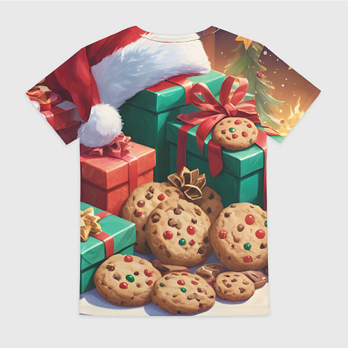 Женская футболка Рождественские подарки / 3D-принт – фото 2