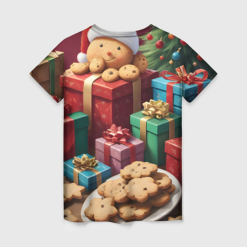 Женская футболка Рождественское печенье / 3D-принт – фото 2
