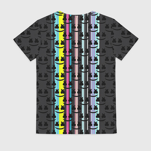 Женская футболка Marshmello dj pattern line / 3D-принт – фото 2