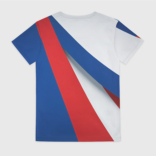 Женская футболка Цвета флага России и герб / 3D-принт – фото 2