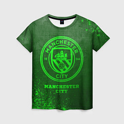 Футболка женская Manchester City - green gradient, цвет: 3D-принт