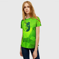 Футболка женская Danganronpa green poly, цвет: 3D-принт — фото 2
