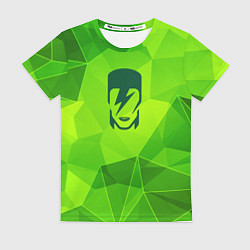 Футболка женская David Bowie green poly, цвет: 3D-принт