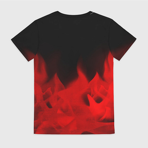Женская футболка Portal - red gradient посередине / 3D-принт – фото 2