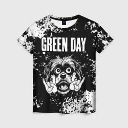 Футболка женская Green Day рок пес, цвет: 3D-принт