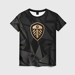 Футболка женская Leeds United golden poly, цвет: 3D-принт