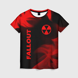 Футболка женская Fallout - red gradient вертикально, цвет: 3D-принт