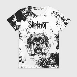Футболка женская Slipknot - рок пес, цвет: 3D-принт