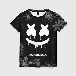 Футболка женская Снежный Marshmello, цвет: 3D-принт