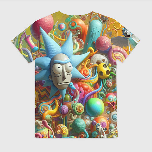 Женская футболка Рик Санчес - абстракция / 3D-принт – фото 2