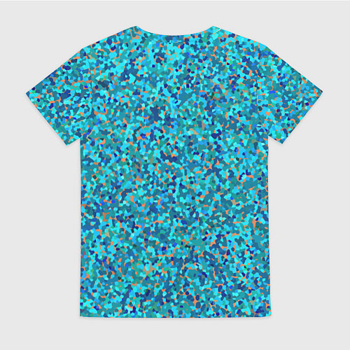 Женская футболка Сине-голубой пуантилизм / 3D-принт – фото 2