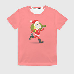 Женская футболка Санта украл подарки