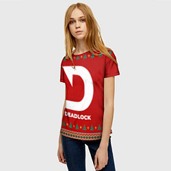 Футболка женская Deadlock new year, цвет: 3D-принт — фото 2