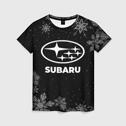 Футболка женская Снежный Subaru, цвет: 3D-принт