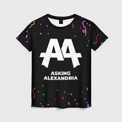 Футболка женская Asking Alexandria конфети, цвет: 3D-принт