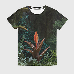 Женская футболка Объемные растения