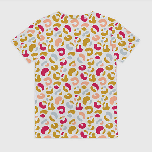 Женская футболка Разноцветный леопардовый узор / 3D-принт – фото 2
