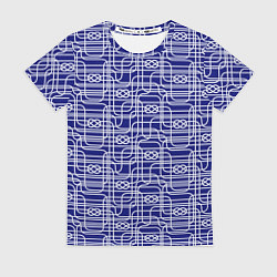 Футболка женская Паттерн с трубопроводом и узлами, цвет: 3D-принт